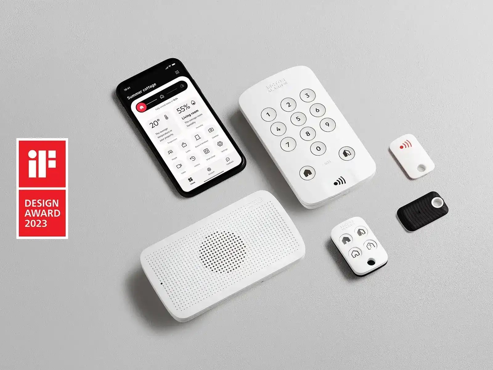 Appareils connectés d’un système d’alarme primé pour son design